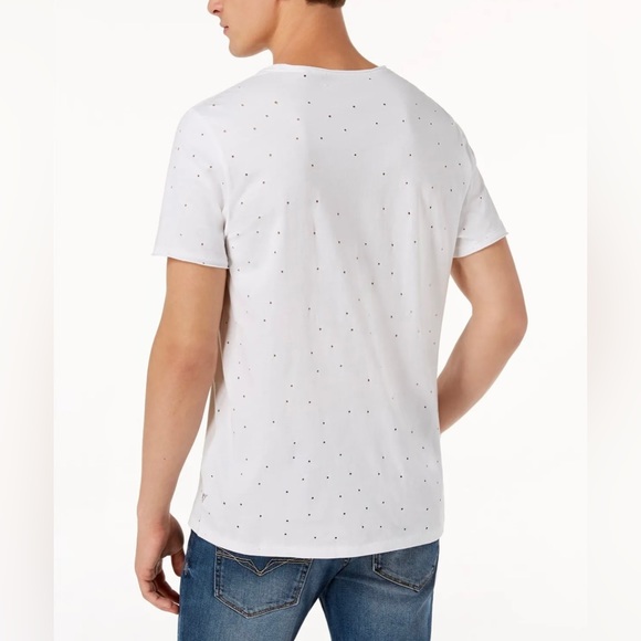 🍭 GUESS Mens Trippy Livin' Graphic T-Shirt, White, X-Large - Picture 5 of 11